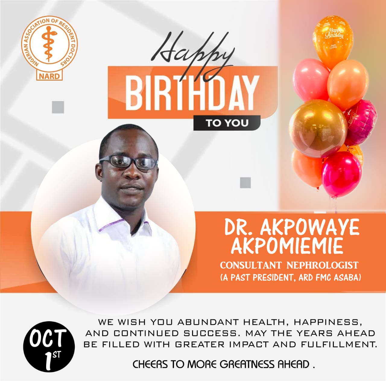 Happy Birthday Dr Akpomiemie